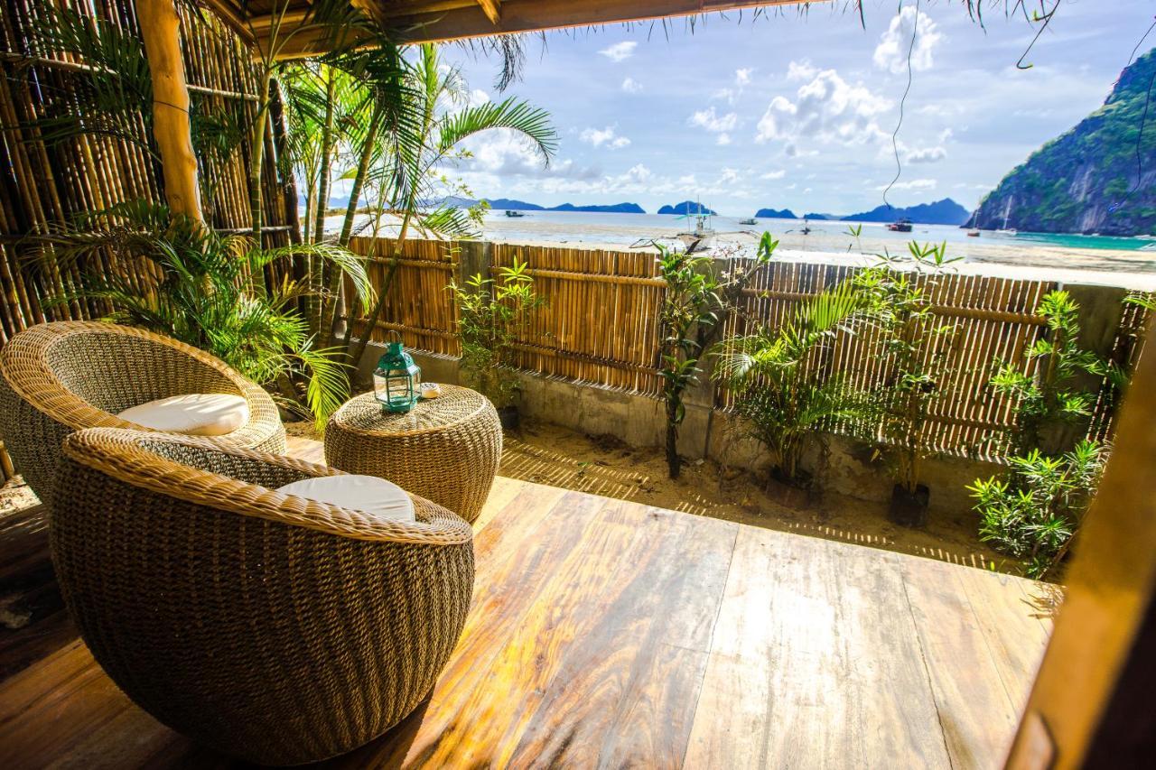 Maligaya Beach Bungalows El Nido Bagian luar foto