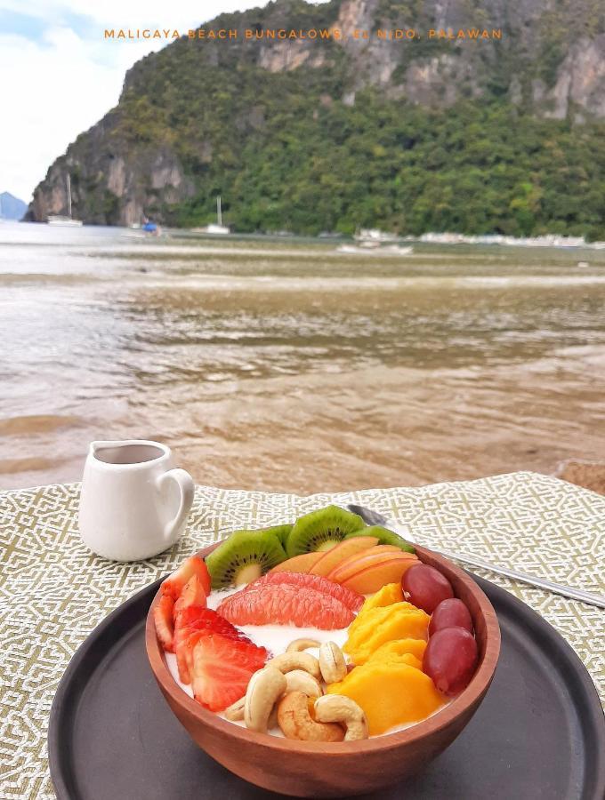 Maligaya Beach Bungalows El Nido Bagian luar foto